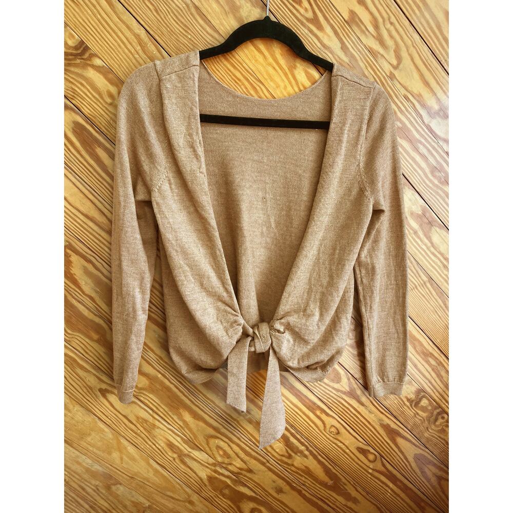 Sezane Salome Jumper Sweater Camel Tan Merino Wool - Picture 4 of 10